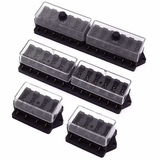 10 12 maneras Att ATA portafusibles de cuchilla ATO Atc caja de fusibles 12V impermeable con luz LED